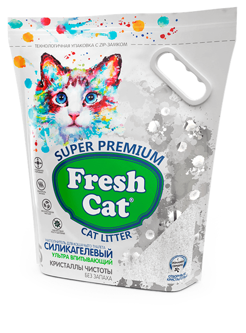 Впитывающий силикагелевый наполнитель Fresh Cat® «Кристаллы чистоты» - фото 5556