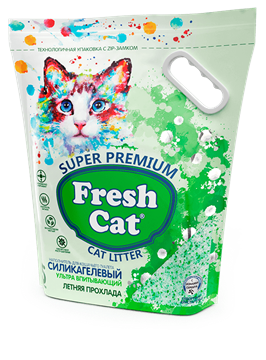 Впитывающий силикагелевый наполнитель Fresh Cat® «Летняя прохлада»