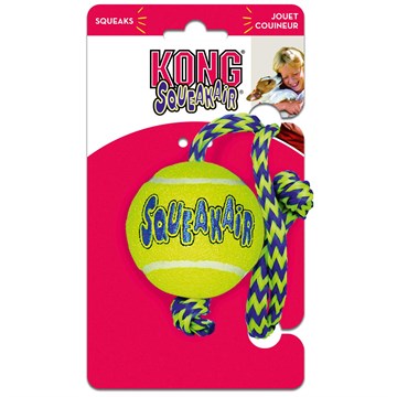 Игрушка для собак KONG® Squeakair® мяч с веревкой